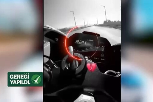 324 kilometre hıza gereği yapıldı!