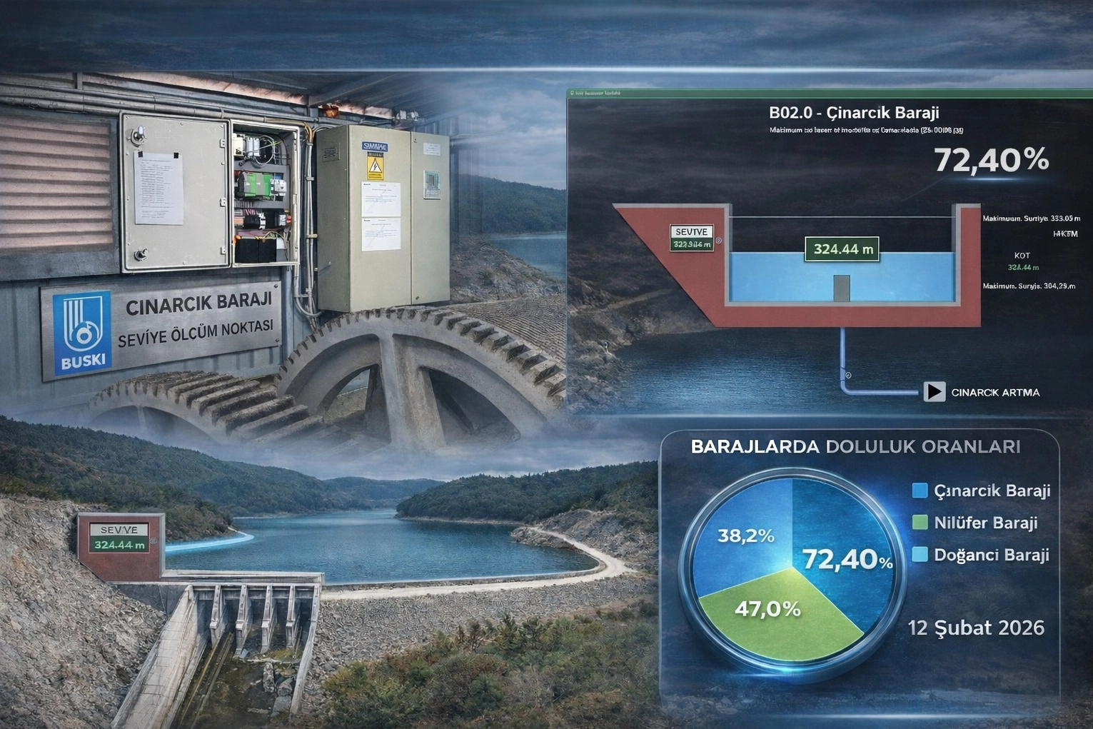 Çınarcık Barajı’na teknolojik takip