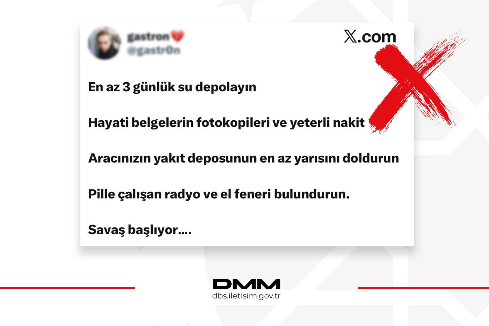 DMM’den “Savaş başlayacak” iddialarına yalanlama