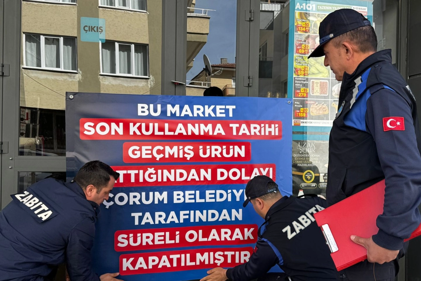 Çorum’da zincir market şubesi mühürlendi