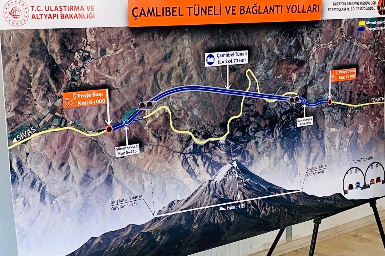 Karadeniz-Akdeniz hattında önemli adım… Çamlıbel Tüneli’nde inşa süreci başladı