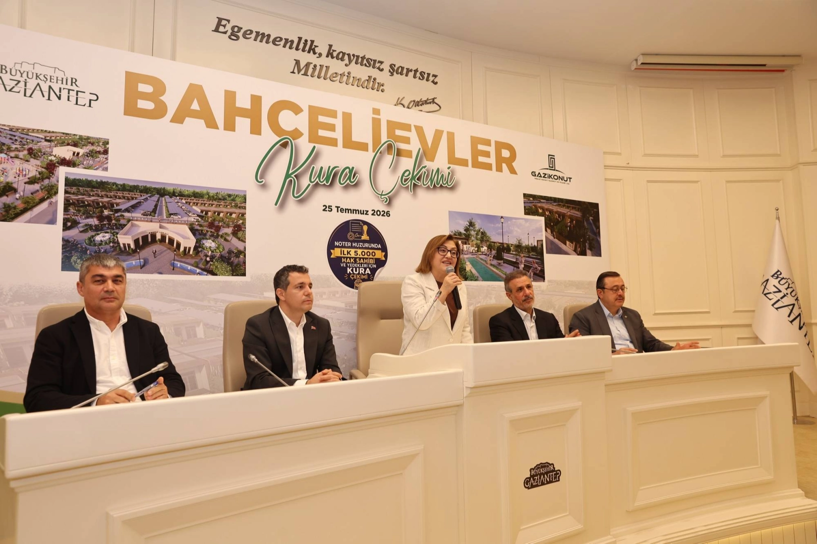 Gaziantep Bahçelievler’de kura heyecanı