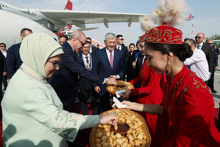 Cumhurbaşkanı Erdoğan Bişkek’te