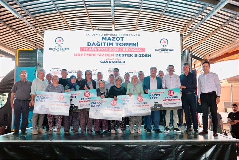 Denizli’de üreticiye mazot desteği