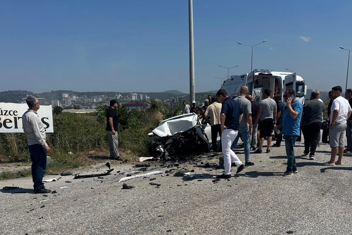 Düzce Kuzey Çevre Yolu’nda kaza: 1 yaralı