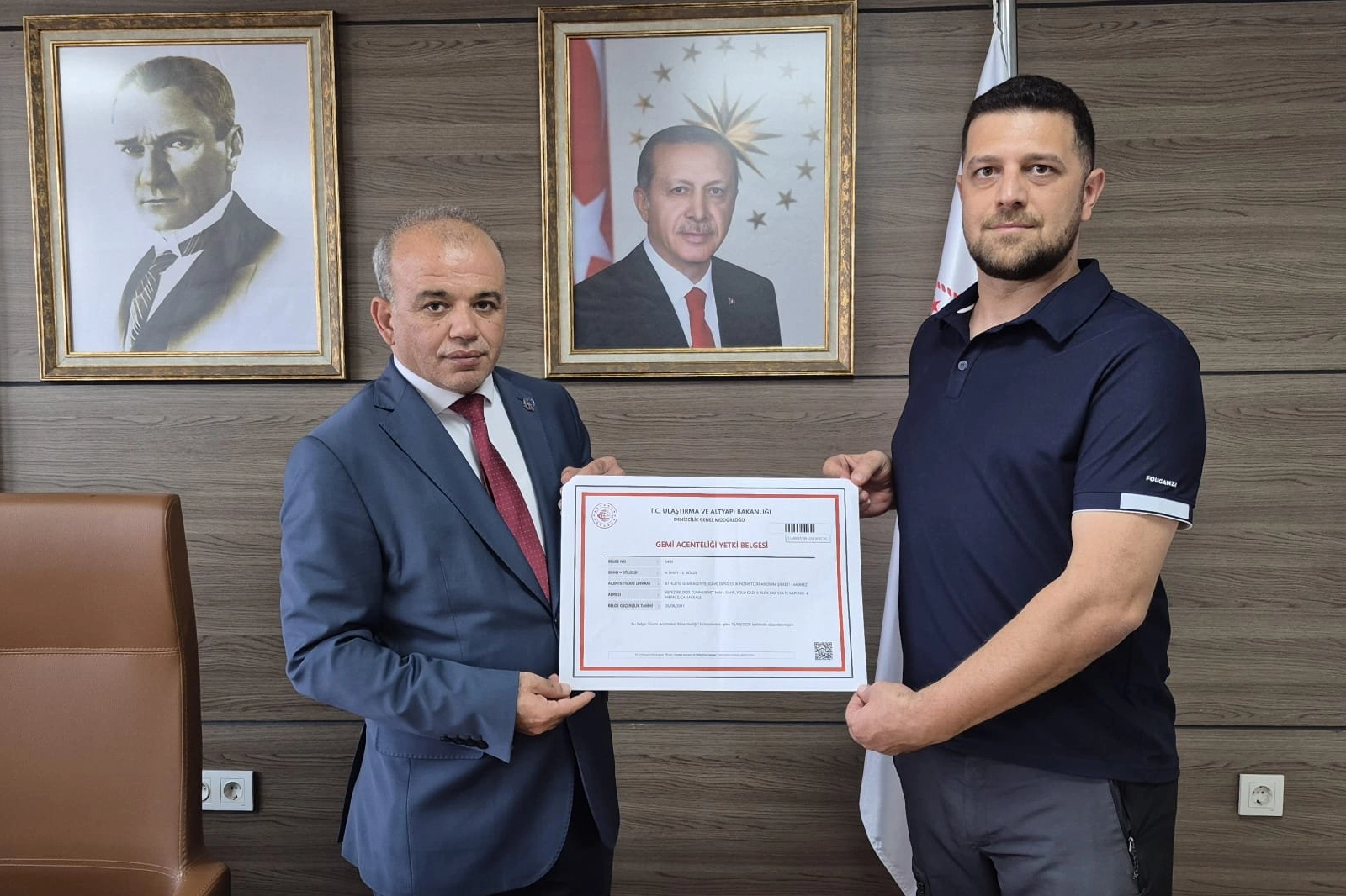 Gemi acenteliğinde yeni dönem… İlk A Sınıfı Yetki Belgesi verildi