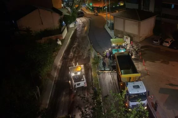 Bursa’da Büyükşehir ekiplerinden ulaşımda gece mesaisi